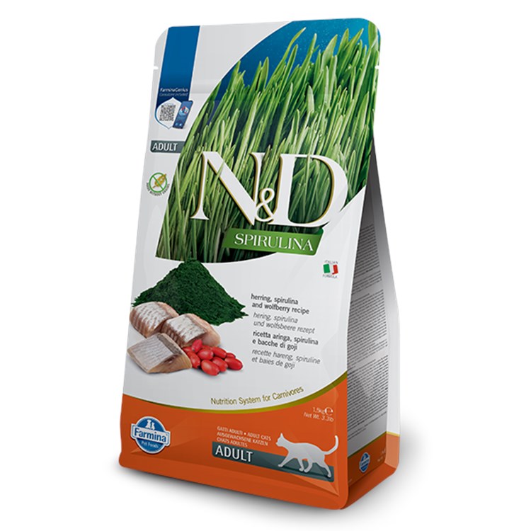 Farmina ND Adult Aringa Spirulina 2 kg Crocchette per Gatti