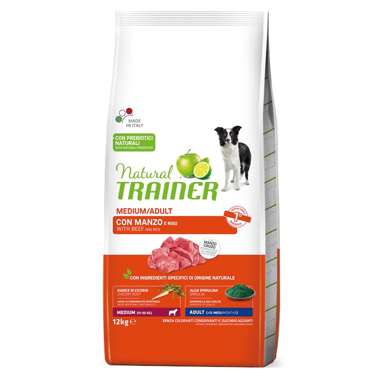 Natural Trainer Adult Medium Manzo 12 kg