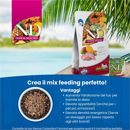 Farmina ND Tropical Fruits Adult Medium Maxi Pollo 10 kg Cibo Per Cani in Cani