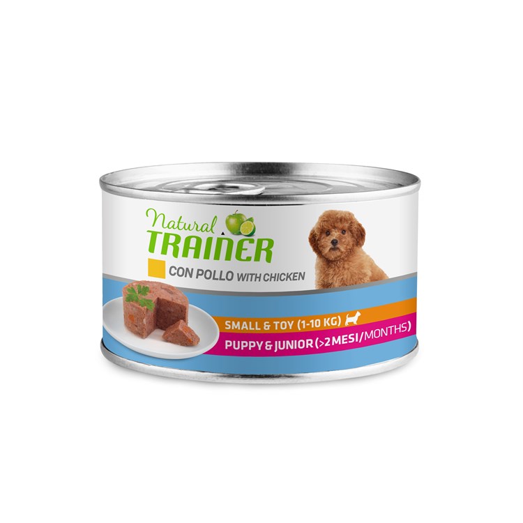 Natural Trainer Small Toy Puppy Junior Pollo 150 gr Umido Cane