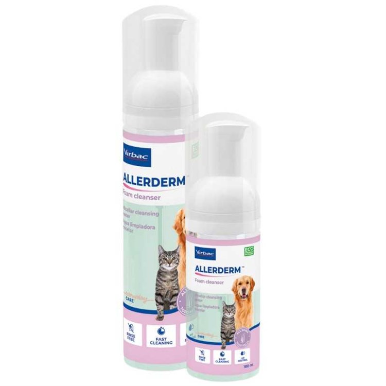 Virbac Allerderm Foam Cleanser 200 ml Per Cani e Gatti
