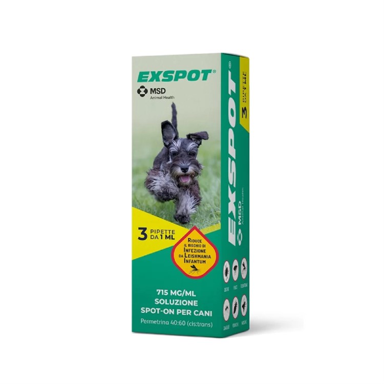 Antiparassitario MSD Exspot 3 Pipette 1 ml Per Cani