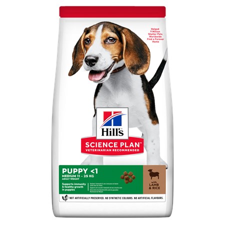 Hill's Science Plan Cane Puppy Medium Breed Agnello e Riso 14 kg in Cani