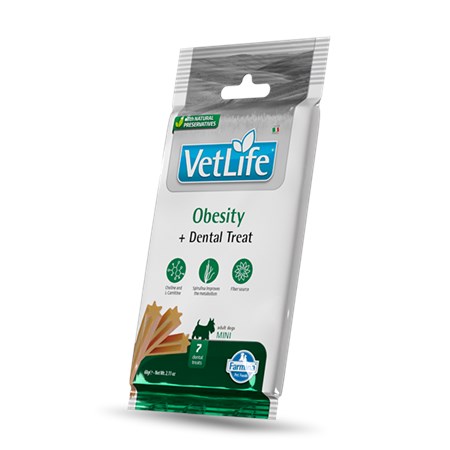 Farmina Dog Vet Life Dental Treat Obesity Mini 60 gr Snack Per Cani in Cani