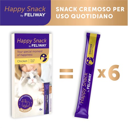 Feliway Happy Snack 6 stick Per Gatti Con Pollo in Gatti