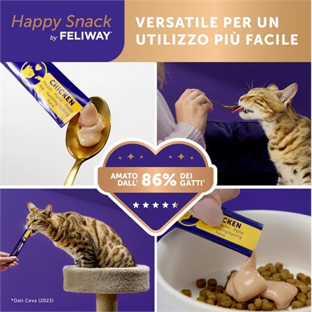 Feliway Happy Snack 6 stick Per Gatti Con Pollo in Gatti