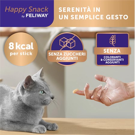 Feliway Happy Snack 6 stick Per Gatti Con Pollo in Gatti