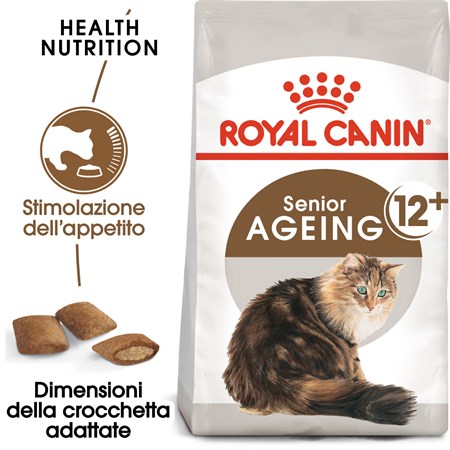 Royal Canin Senior Ageing + 12 Gatto Anziano 4 Kg Crocchette in Gatti
