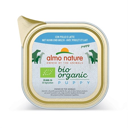 Almo Nature Bio Organic Puppy Pollo e Latte 100 gr Per Cane in Cani