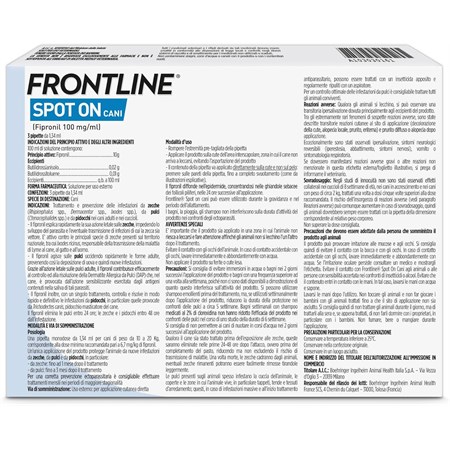 Frontline SPOT ON Taglia M 10-20 Kg - Antiparassitario per cane cani - 3 pipette in Cani