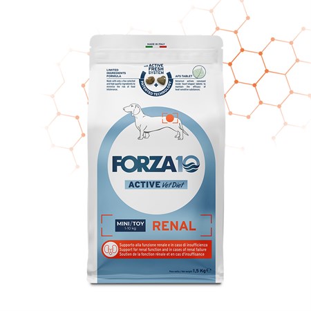 Forza 10 Active Vet Diet Mini Toy Renal 1,5 kg Crocchette Per Cani in Cani