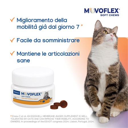 Virbac Movoflex Soft Chew 30 Compresse Masticabili Per Gatti in Gatti