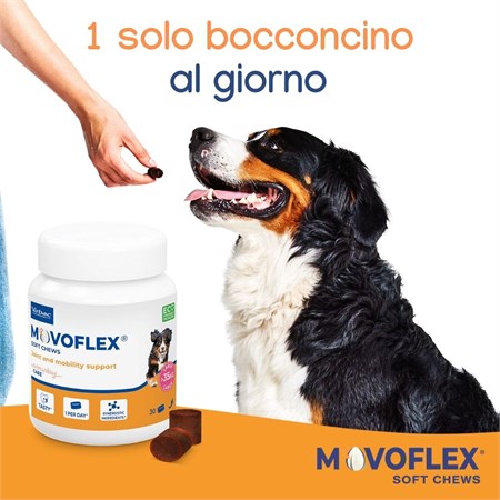 Virbac Movoflex Soft Chews Large 30 Compresse Per Cani in Cani