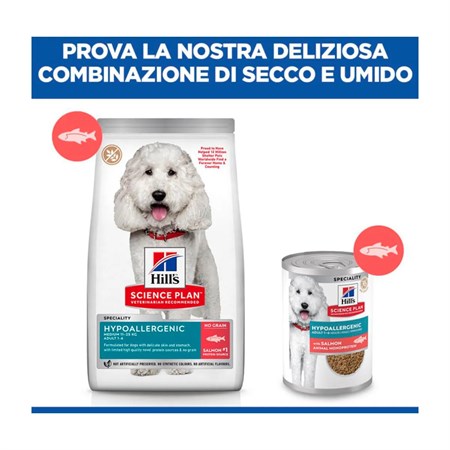 Hill's Science Plan Hypoallergenic Salmone Tonno 363 gr Cibo Umido Per Cani in Cani