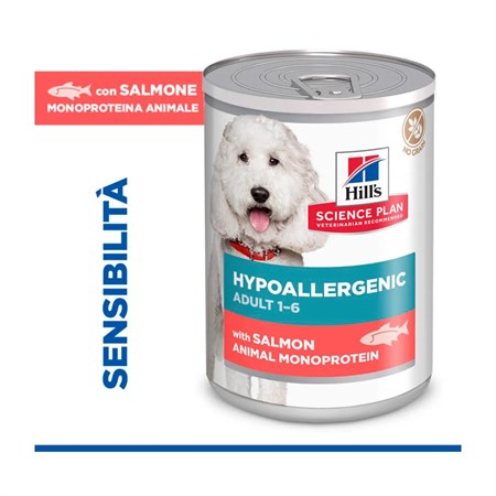 Hill's Science Plan Hypoallergenic Salmone Tonno 363 gr Cibo Umido Per Cani in Cani