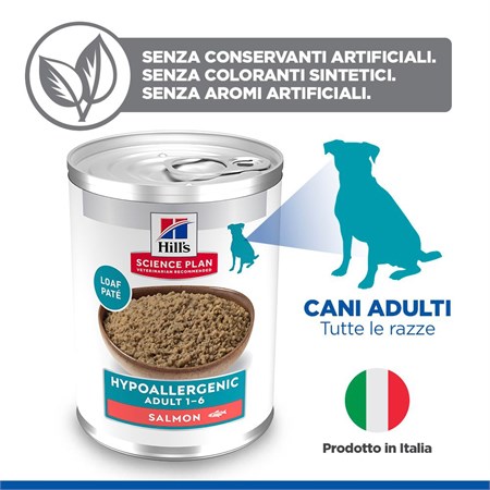 Hill's Science Plan Hypoallergenic Salmone Tonno 363 gr Cibo Umido Per Cani in Cani