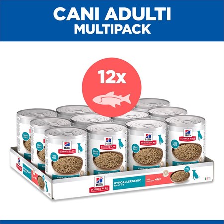Hill's Science Plan Hypoallergenic Salmone Tonno 363 gr Cibo Umido Per Cani in Cani