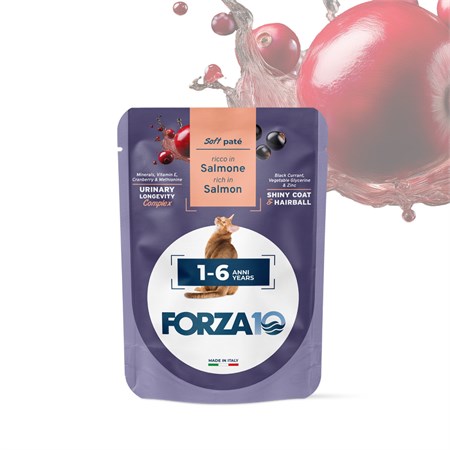 Forza 10 BOTANICat Adult Salmone 80 Gr Patè Busta Umido Gatto in Gatti