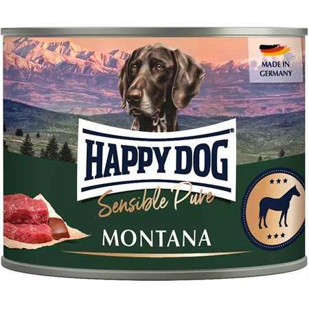 Happy Dog Sensible Montana Cavallo Puro 200 gr Cibo Umido Per Cani in Cani