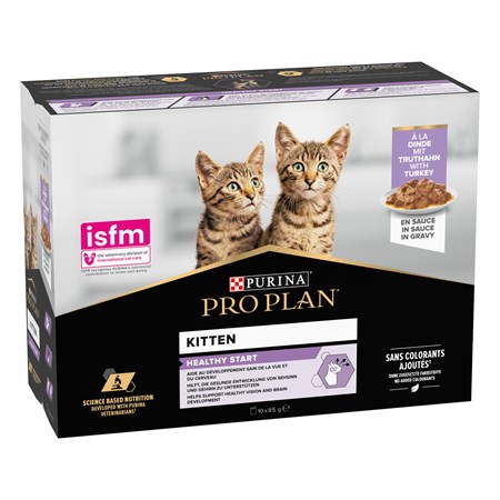Purina Pro Plan Cat Multipack Kitten Tacchino in Salsa 10X85 Gr Bustine Per Gattini in Gatti
