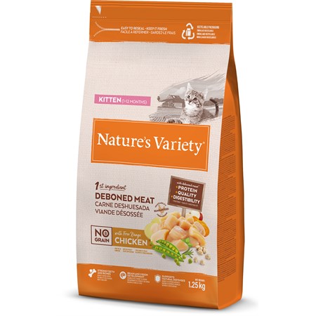 Nature's Variety Cat No Grain Kitten Pollo 1,25kg in Gatti