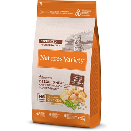 Nature's Variety Cat No Grain Sterilised Pollo 1,25kg in Gatti