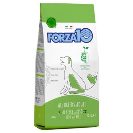 Forza 10 Adult All Breeds Maintenance Pesce e Riso 12 kg Per Cani DANNEGGIATO in Cani