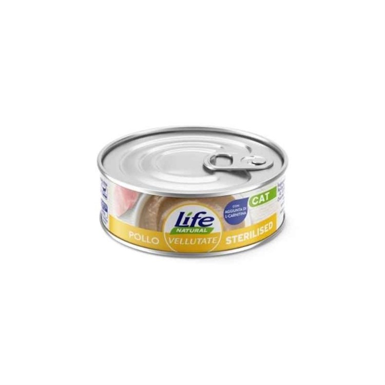 Life Cat Natural Vellutate Sterilizzato Pollo 70gr Scatoletta Gatti