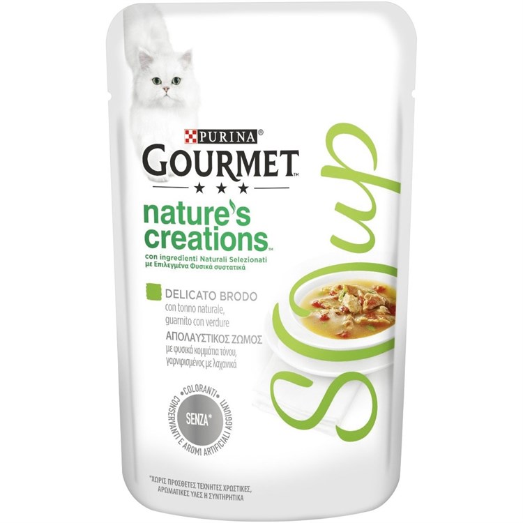 GOURMET Nature's Creations Soup Tonno e Verdure 40 gr Bustina Gatti