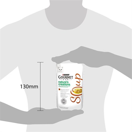 GOURMET Nature's Creations Soup Pollo Pesce Bianco e Verdure 40 gr Bustina Gatti in Gatti