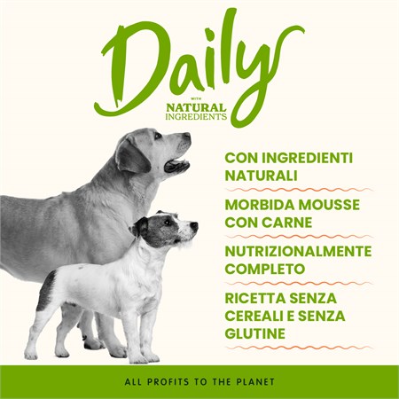 Almo Nature Daily Mousse Pollo 380 gr Umido Per Cane in Cani