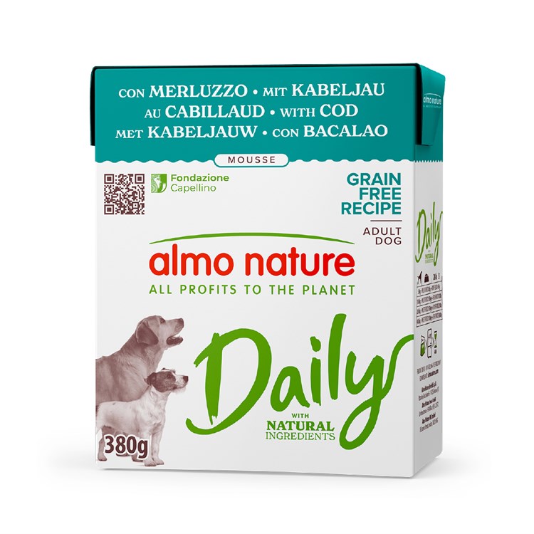 Almo Nature Daily Mousse Merluzzo 380 gr Umido Per Cane
