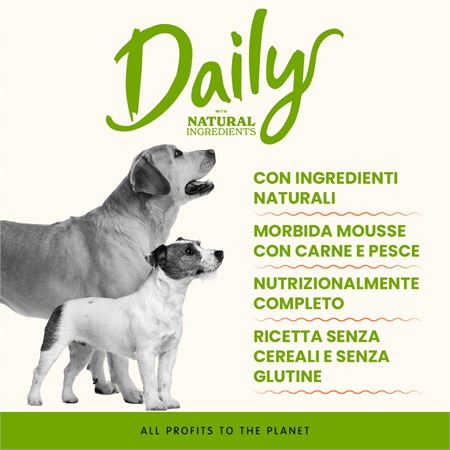 Almo Nature Daily Mousse Merluzzo 380 gr Umido Per Cane in Cani