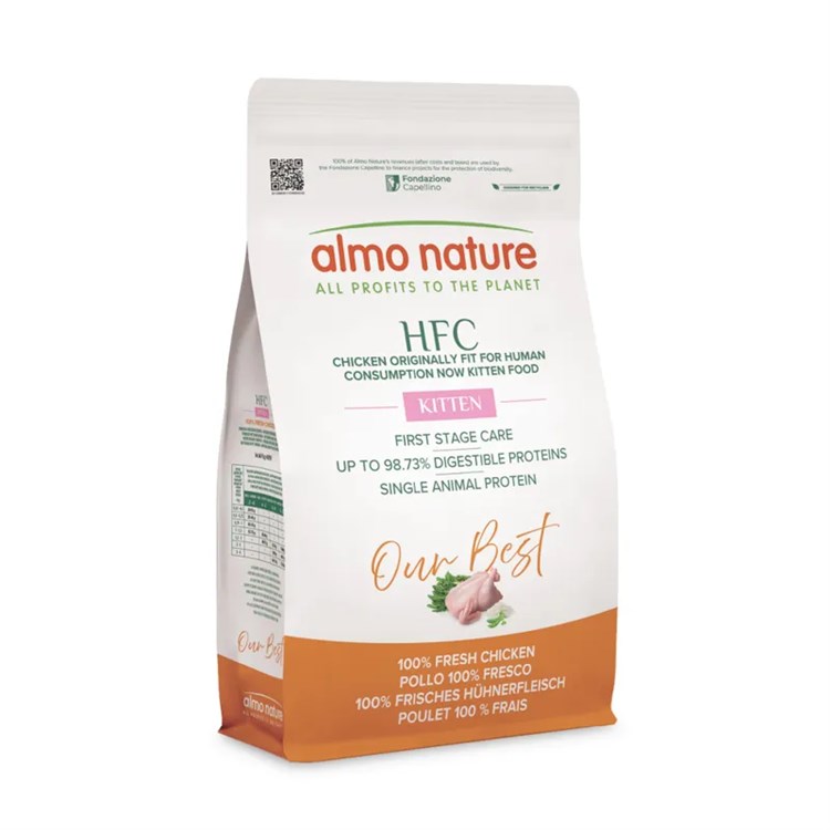 Almo Nature HFC Kitten Pollo 1,2 kg Crocchette Per Gattini