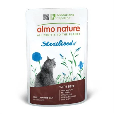 Almo Nature Functional Sterilised Manzo 70 gr Bustina Umido Per Gatti in Gatti