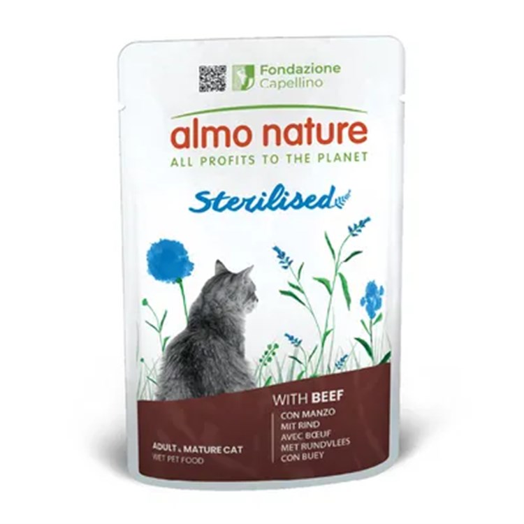 Almo Nature Functional Sterilised Manzo 70 gr Bustina Umido Per Gatti