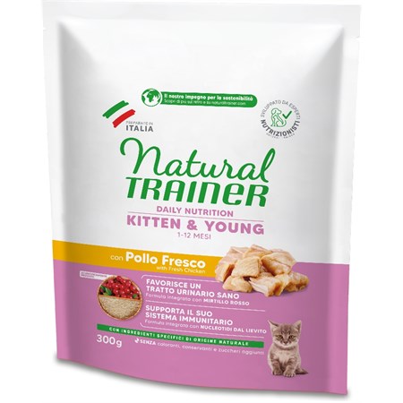 Natural Trainer Kitten con Pollo 300 gr per Gattini in Gatti