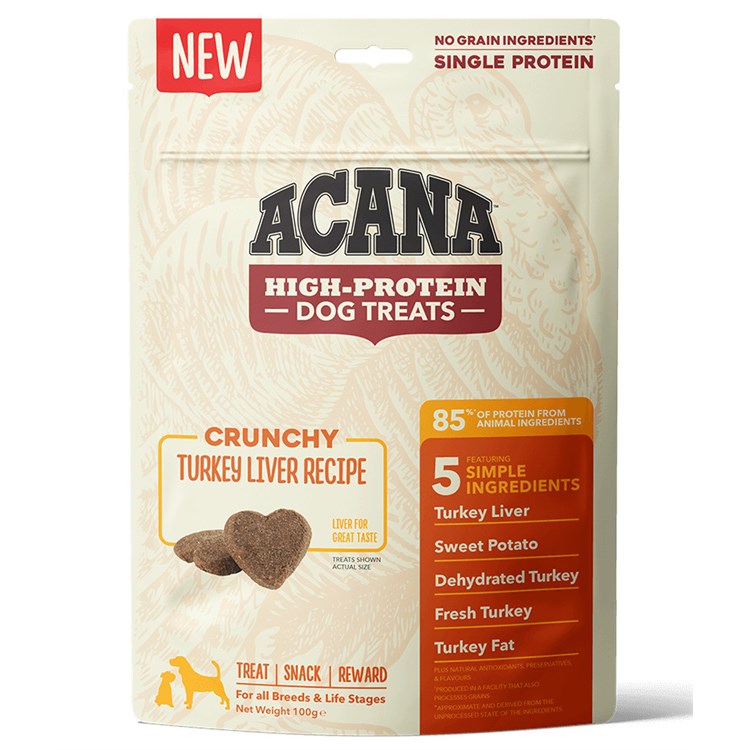 Acana Hight Protein Snack 100 gr Fegato di Tacchino per Cani