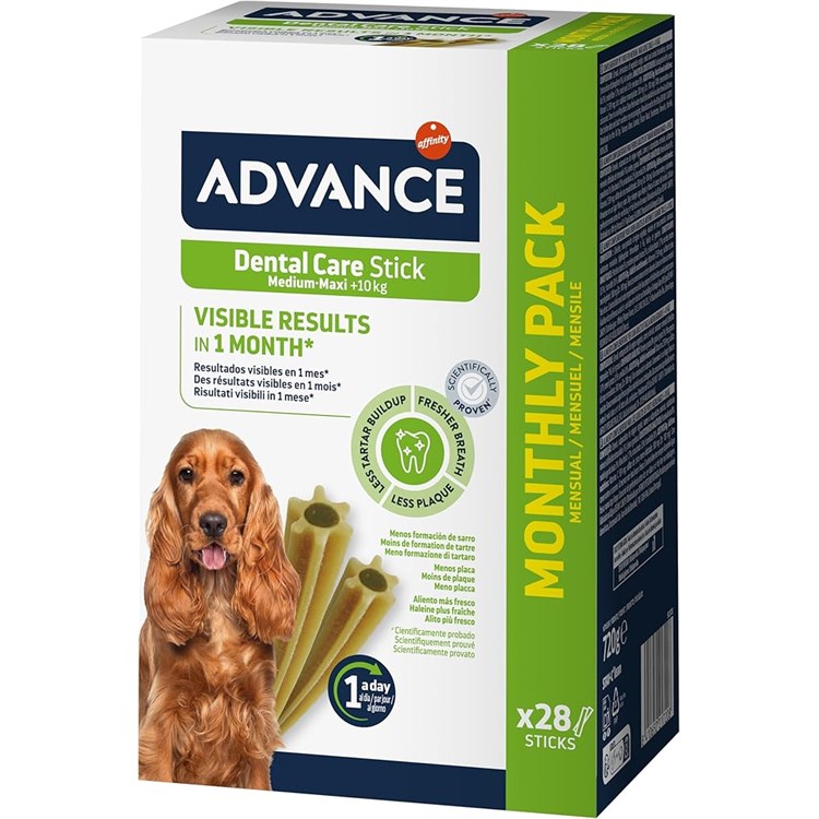 Advance Multipack Dental Care 28 Stick Medium Large 720 gr per Cani