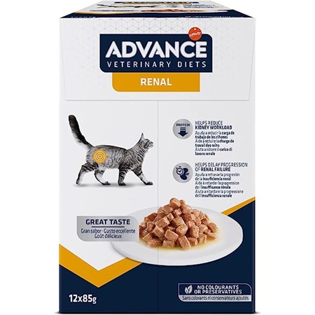 advance veterinary diets feline renal 85 gr alimento umido gatti