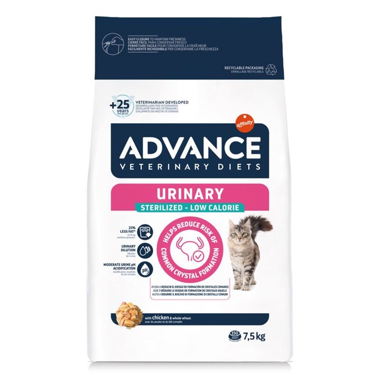 Advance Veterinary Diets Urinary Sterilized Low Calorie 1,25 Kg Gatto