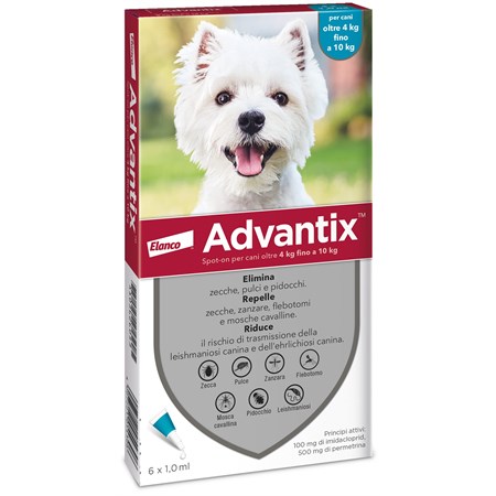 advantix spot on6pipette 1ml 4 10kg