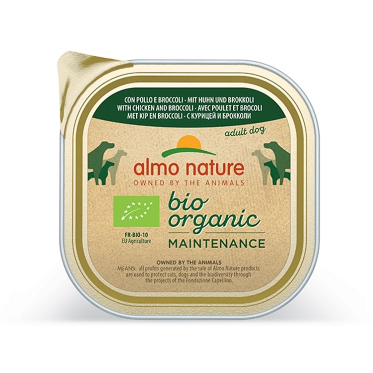 Almo Nature Bio Organic Pollo e Broccoli 300 gr Umido Per Cane