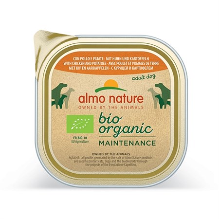 almo nature bio organic pollo e patate 300 gr per cane