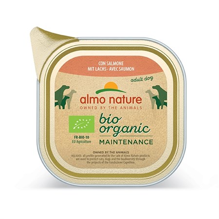 almo nature bio organic salmone 300 gr umido per cane