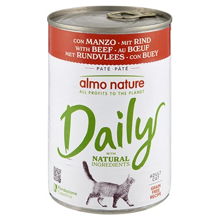 almo nature daily manzo 400 gr barattolo umido per gatti