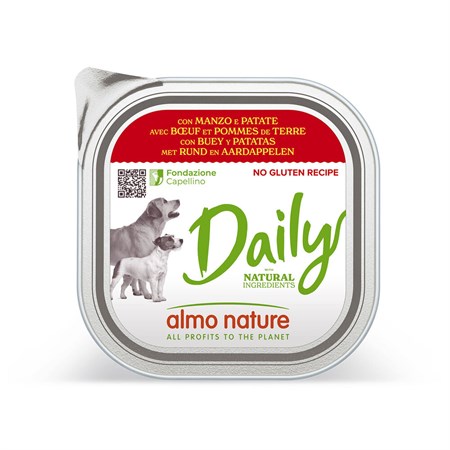 almo nature daily menu manzo patate 100 gr per cane
