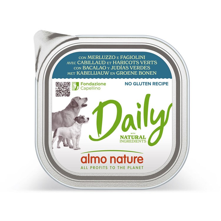 Almo Nature Daily Menu Merluzzo e Fagiolini 100 gr Per Cane