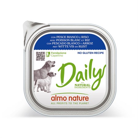 almo nature daily menu pesce bianco e riso 100 gr per cane