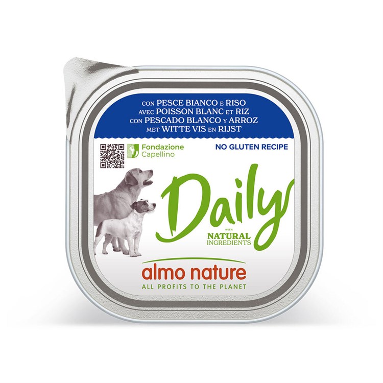 Almo Nature Daily Menu Pesce Bianco e Riso 300 gr Per Cane